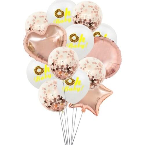 Chicinlife Donut one Balloons Oh Baby Balloon Baby Shower 1st Birthday Party Decoration Boy Girl Donut Balloon