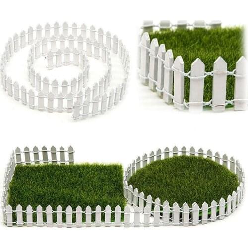 Wood Fence Plant Potted Landscape Decor Accessories Miniature Terrarium Mini Barrier DIY Garden Kit