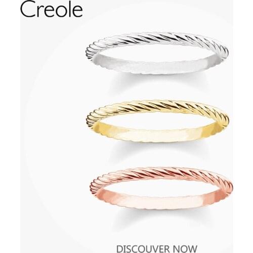 Ring Cord Look Silver Rose Gold Color Classic Design 2021 Europe Style Brand New Fine Woman Jewerly 925 Sterling Silver Bijoux