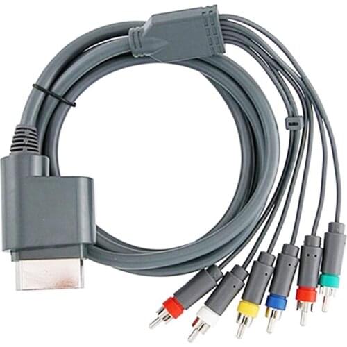 Component HDTV Video and Stereo AV Cable for XBOX 360(Gray) All AV Plug To Component Y/Pr/Pb, L-channel, R-channel (Male)