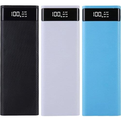 Dual USB LCD Power Bank Shell 10x18650 Battery Case Charger Box Accessories