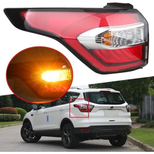 Left Side Car Outer Tail Rear Light Brake Stop Fog Lamp Fit for Ford Kuga MK2 2017 2018 2019 Accessories