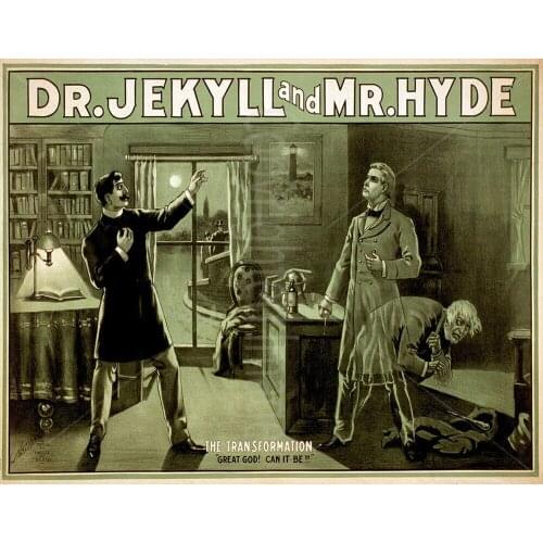 Dr Jekyll and Mr Hyde METAL TIN SIGN POSTER WALL PLAQUE