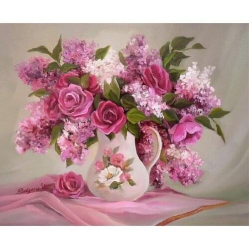 Flower 3D Diamond Painting Basket Mosaic Full Rhinestones Drill Cross-Stitch Painting Kits Diamond Embroidery