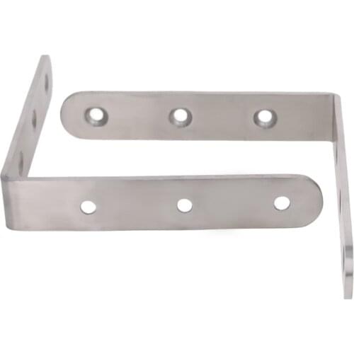 Mromax 20/25/30/40mm Bracket Corner Brace Joint Wall Shelf Suppourt L Shape Stainless Steel Furniture Hardware Bracket Corner