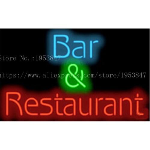 Bar & Restaurant NEON SIGN REAL GLASS BEER BAR PUB LIGHT SIGNS store display Bulbs drink Wine food Advertising KTV Lights 17*14"