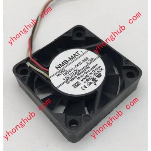 NMB-MAT 1604KL-04W-B59 B00 DC 12V 0.10A 40x40x10mm Server Cooling Fan