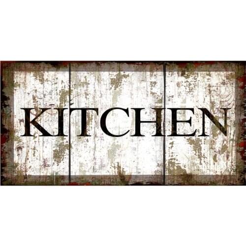 Original Retro Design Tin Metal Wall Art Signs, Kitchen Thick Tinplate Print Poster Wall Decoration