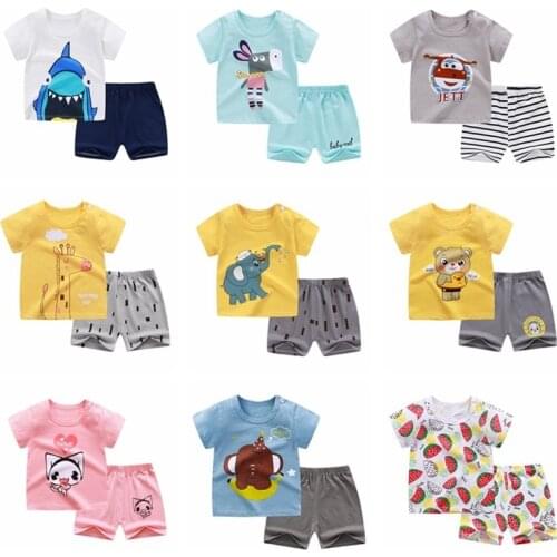 6m-4y Childrens Clothing 2020 Summer Hot Style Fashion Two Piece Baby Cotton Short Sleeve Set Toddler Girl Clother