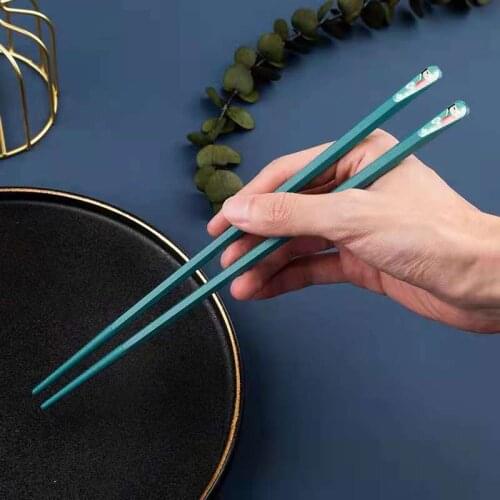 Alloy Chopsticks Moisture-proof Japanese Pointed Tachyon Non-slip Chopsticks Household One Person One Chopsticks Chopsticks