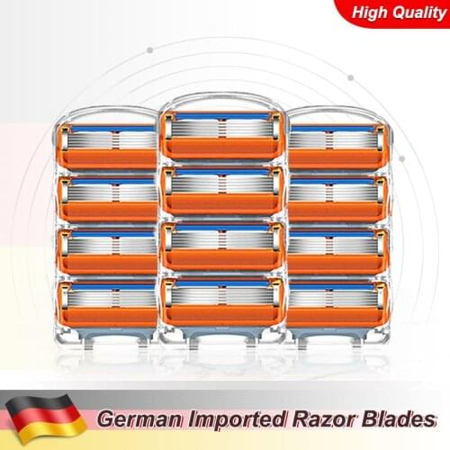 Fit Gillette Fusion 5 Manual Shaving Razor Blades Replaceable Cassettes High Quality 5 Layers Straight Shaving Blades For Beard