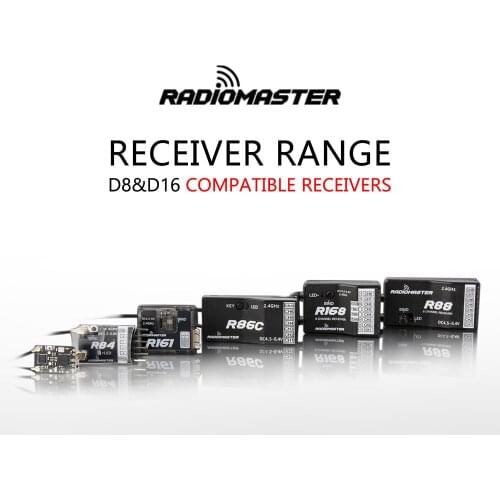Hot RadioMaster R81 R84 R86 R86C R88 R161 R168 2.4GHz Over 1KM SBUS Nano Receiver Compatible FrSky D8 TX16S Support Return RSSI