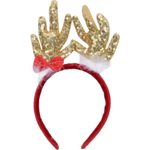 Lovely Girls Women Christmas Cloth Headband Hat Fancy Dress Hat Reindeer Antlers Xmas Party Decoration Kids Adult Fashionable