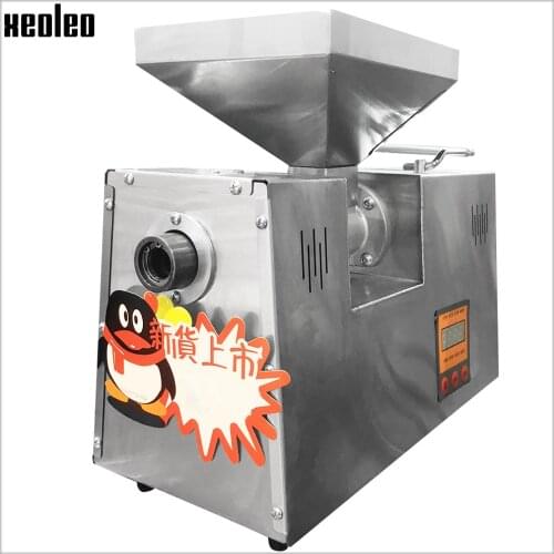 XEOLEO Hot and cold Oil press machine Peanut Oil presser pressing machine for Sunflower Seed/Flax Seed/Perilla/White Sesame 600W