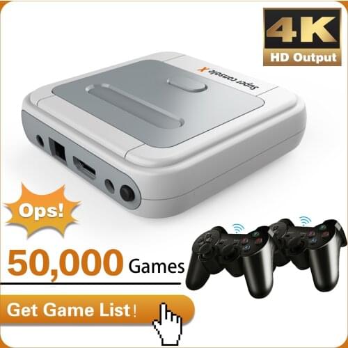 Retro Super Console X TV Video Game Console For PSP/PS1/N64 WiFi Support HD Out Built-in 50 Emulators with 50000+Games