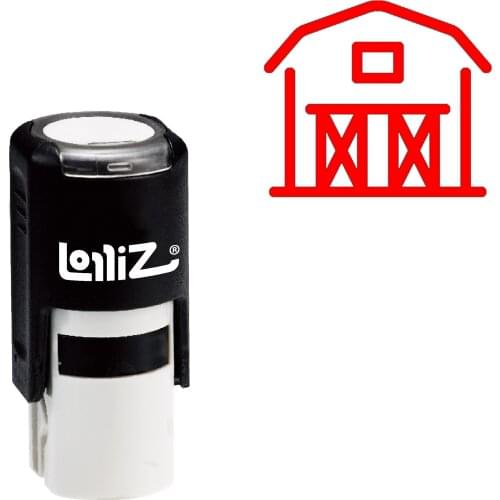 LolliZ Barn Self-Inking Rubber Stamp - Modern Symbol Series