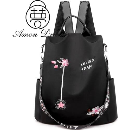 Fashion Style Female Anti-theft Backpack Oxford Cloth Bookbags for School Teenagers Girls Designer High Quality Travel Backpacks