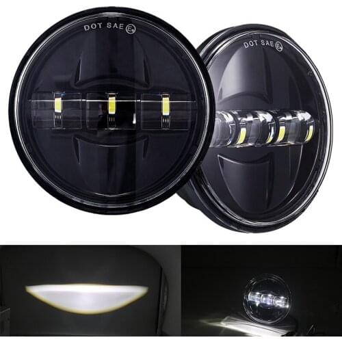 4.5 Inch 4-1/2" LED Fog Lights Projector Auxiliary MotoHeadlight Motorcycle Passing Fog Light Lamp For Electra Glide Road