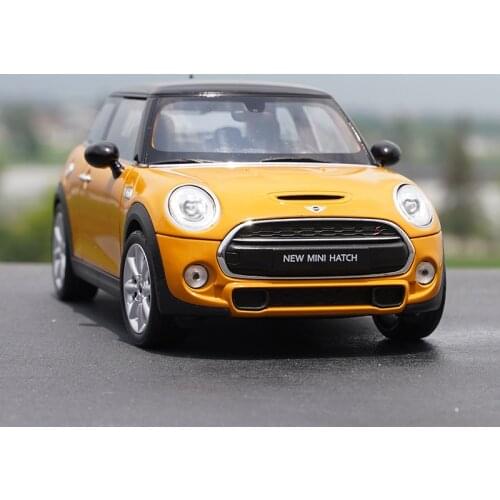 WELLE Diecast 1/18 Scale Mini Cooper S Mini Hatch Alloy Simulation Car ModelStatic Display Adult Collection Toys for Boys