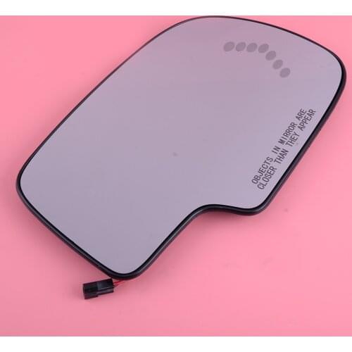 CITALL 88944392 Car Right Backing Plate Power Heated Mirror Glass w/ Turn Signal fit for GMC Chevy Cadillac 2003-2007