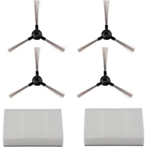 2* Hepa filter +4* Side brush for Midea MR04 Robotic vacuum cleaner parts accessories
