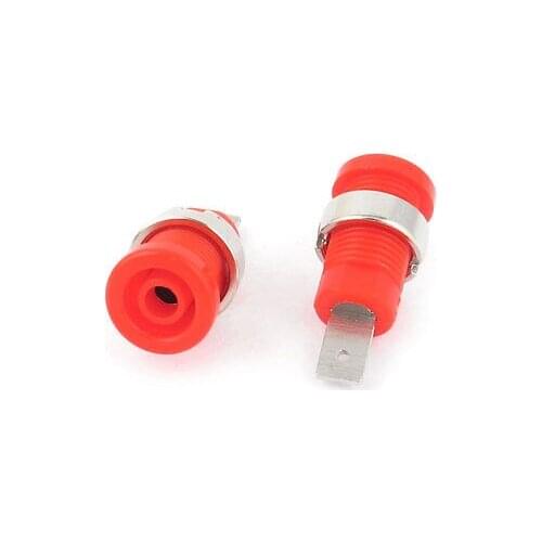 2 Pcs Red High Qualit Binding Post Banana Jack for 4mm Safety Protection Plug
