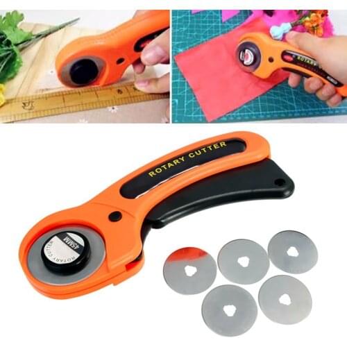 45mm Rotary Cutter Leather Craft Leather Cutting Tool Fabric Cutter Circular Blade DIY Patchwork Sewing Quilting Fit Olfa Cut