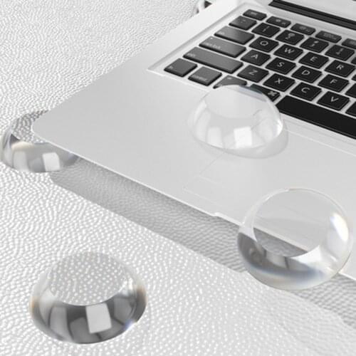 6pcs/box Door Stops Punch-free Anti-collision Round Silicone Door Stopper Creative Wall Protector Door Handle Guard Stopper