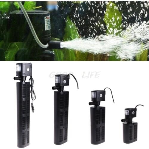 Aquarium Submersible Filter Pump Water Internal Fish Tank Pond 12/18/25/35W EU Plug increase air Aquario Accessory