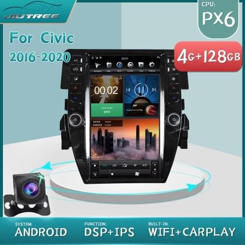 4+128G 2 din Android car Radio for Honda Civic 2016 2017 2018 2019 2020 Auto Multimedia Video Player GPS Navigation Head Unit