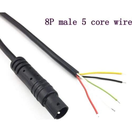 Car wire reversing camera line Car 8P 5-core wire head back extension
