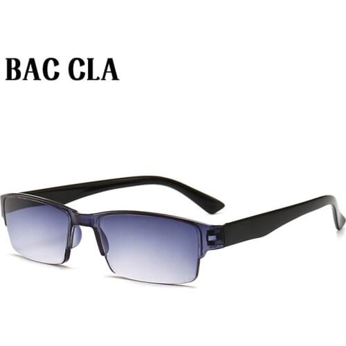 BAC CLA Ultralight Reading Glasses Men Women Half Frame Resin Lenses Eyeglasses +1.0 1.5 2.0 2.5 3.0 Male Goggle Unisex