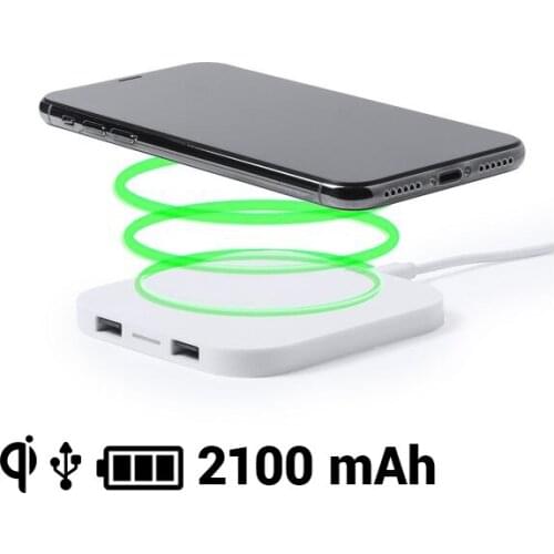 Qi Wireless Charger for Smartphones 2100 mAh USB 145764