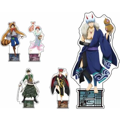Anime GINTAMA Sakata Gintoki Shimura Shinpachi Kagura Acrylic Stand Figure Display Model Plate Keychain Cosplay Desk Decor Gift