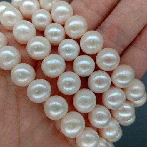 KKGEMS 10-11mm Good Luster Freshwater Pearl Near round pearl beads 15.5" Strand