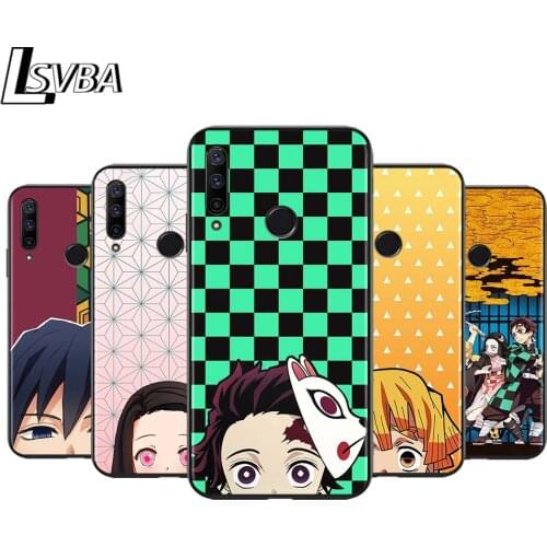 Demon Slayer Anime for Huawei Honor 30 20S 20 10i 9S 9A 9C 9X 8X 10 9 Lite 8A 7C 7A Pro Phone Case Black Cover