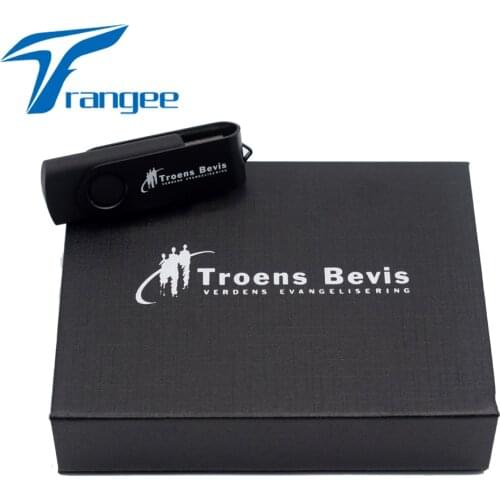 20pcs Black swivel USB Flash Drive and Cardboard box 4GB 8GB 16GB 32GB Pendrive Custom Logo Printing
