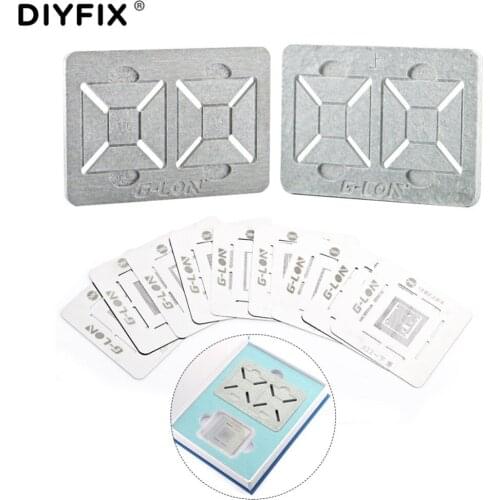 For A8 A9 A10 A11 A12 IC Chip Ball BGA Reballing Stencil Plant Tin Soldering Net With Fixed Plat Repair Tool Set Double Side Use