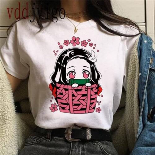 Tanjiro Nezuko Japanese Anime Demon Slayer T Shirt Women Kimetsu No Yaiba T-shirt Kamado Unisex Tops Funny Rengoku Tshirt Female