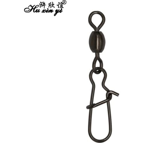 HXY PCS(100 50 20) SIZE(8# to 4/0#) Fishing tackle stainless steel fishing accessories crane swivel with nice snap