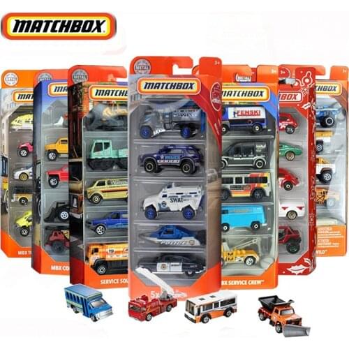Original Matchbox Sports Toy Car Construction for Boys Truck Jeep Engineering Diecast Model Car Kids Toy for Children Play Set