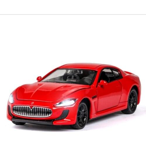 1: 32 Simulation Masaladi GT Sports Car With Acousto-optic Return Force Alloy Toy Car Model For Children And Boys Red