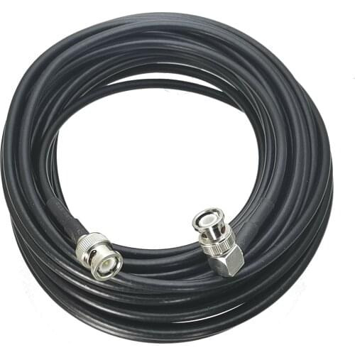 RG58 Cable BNC Male Plug Right angle to BNC Male Plug Straight Connector RF Coaxial Jumper pigtail 6inch~20M