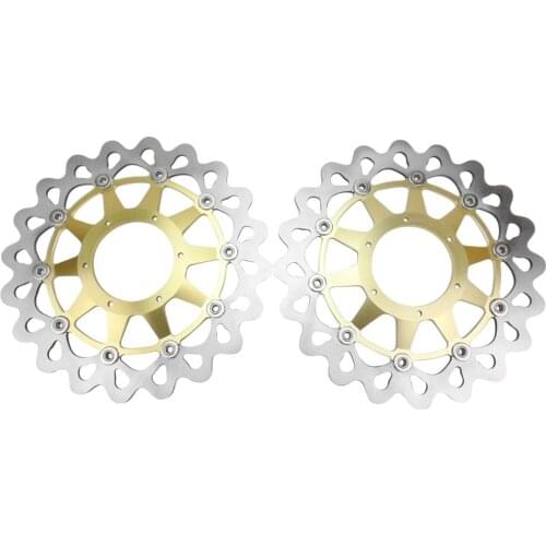 LUCKMART Front Brake Rotors Disc and Pads Kit forHonda CBR1000RR 2008-2015 Motorcycle Replacement Accessories Gold