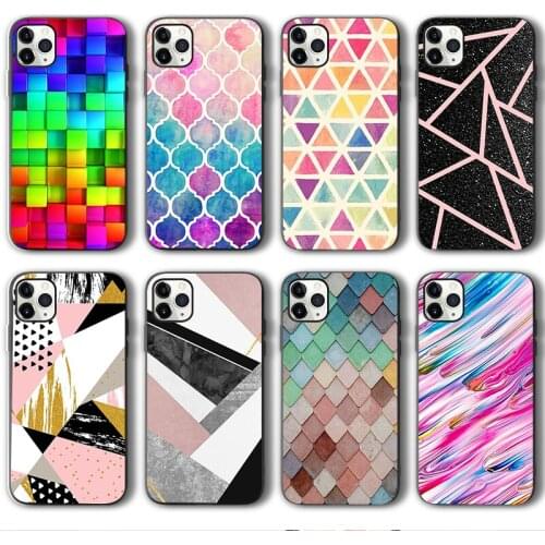 Marble Fashion Case for iPhone 12 Pro Funda Case for iPhone 11 12 Pro XR XS Max mini 7 X 8 6 6S Plus 5 5S SE 2020 Black Silicone