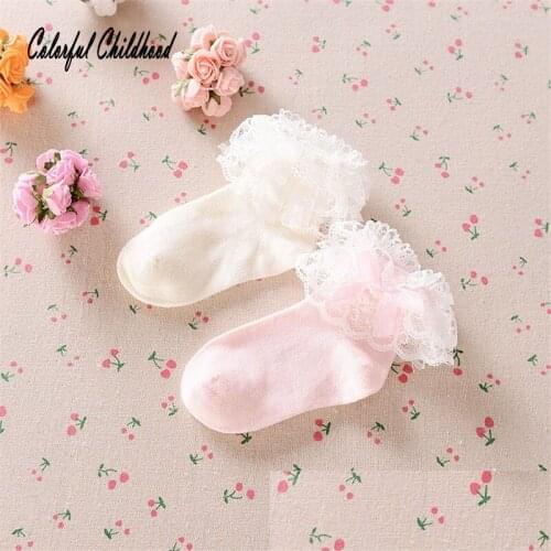 Baby Girls Socks Ruffles lace Bows Princess Socks Girls toddler kids leggwarmer 0 to 6t children clothing accessories