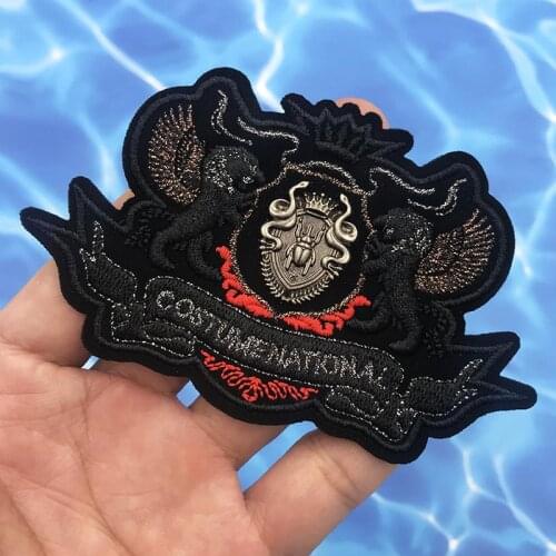 New Metal Crown Snake Patches Embroidery Crown Lion Appliques Sew On Clothes Jeans Badges DIY Crafts