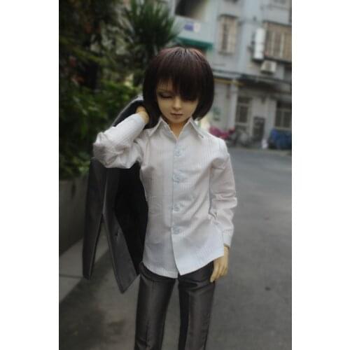 1/4 1/3 scale BJD clothes White striped Business shirt for BJD/SD MSD SD13 SSDF ID72 HID strong Uncle doll accessories C0025