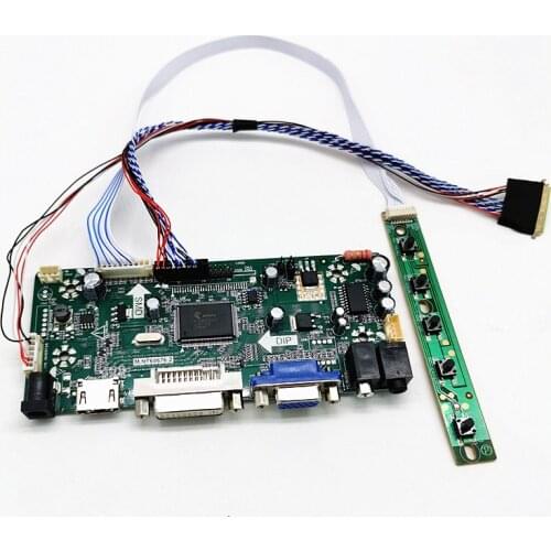 LCD Controller Board HDMI/DVI/VGA/Audio PC Module Driver DIY Kit 15.6"Display LTN156AT03 B156XW02 1366X768 1ch/6-bit 40Pin Panel