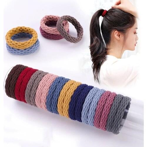 20pcs Women Girls Simple Basic Elastic Hair Bands Ties Scrunchie Ponytail Holder Rubber Bands Fashion Headband Hair Accessories